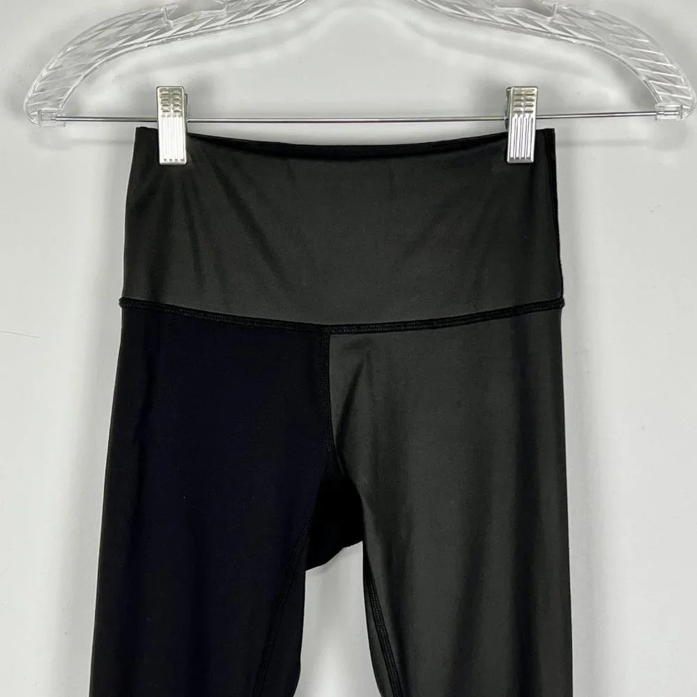 Lululemon Wunder Under High Rise Pants Cire Wrap Black Tights Leggings size 2